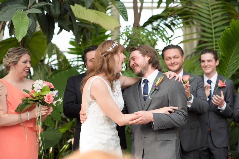 Ceremony at Buffalo Botanical Gardens in Buffalo, NY | Buffalo Wedding Photography