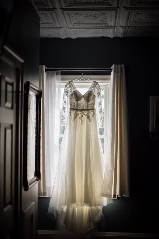 Wedding Dress at Avon Inn in Avon, NY | Western New York Wedding Photography