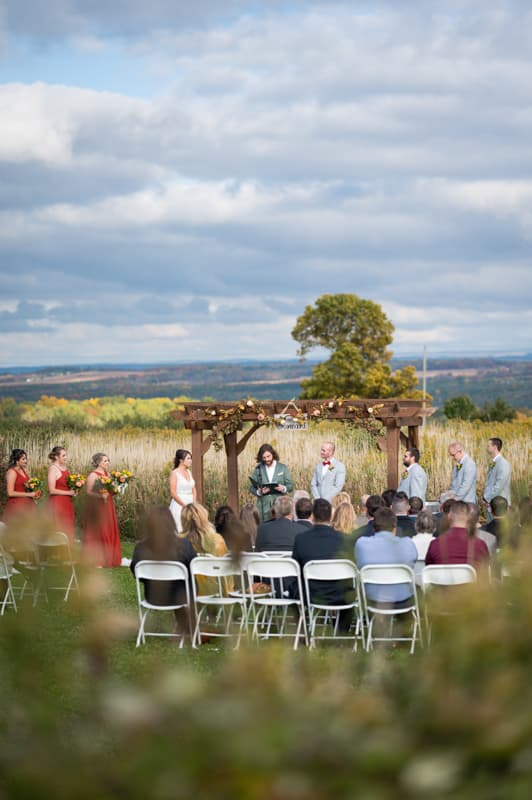 Ceremony at Maple Walnut Farm in Perry, NY | Finger Lakes Wedding Photography