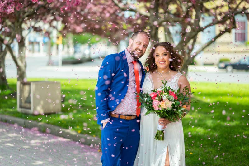 Couple at Delaware Park in Buffalo, NY | Buffalo Wedding Photography