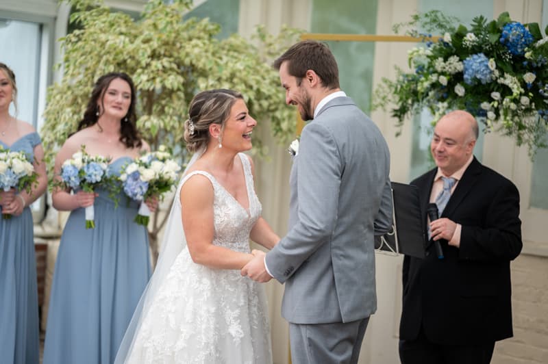 Ceremony at Buffalo Botanical Gardens in Buffalo, NY | Buffalo Wedding Photography