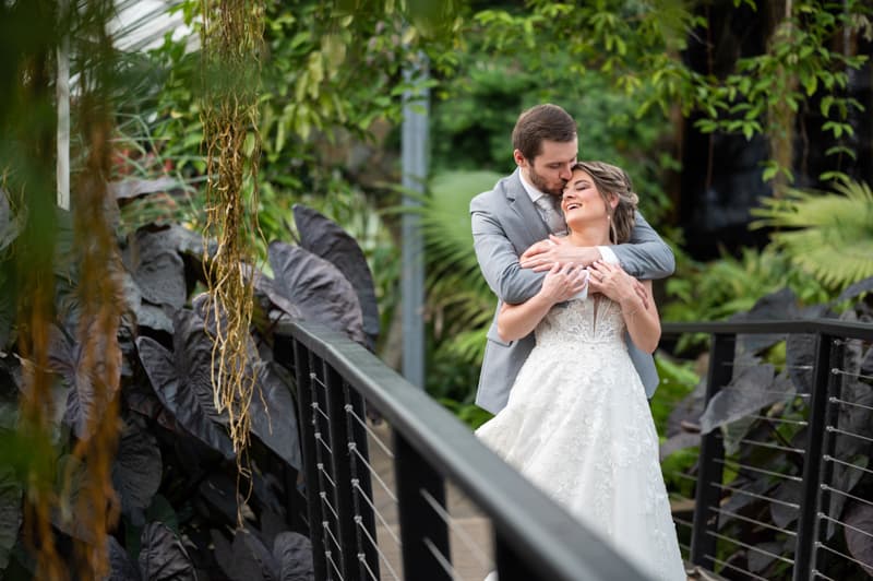 Couple at Buffalo Botanical Gardens in Buffalo, NY | Buffalo Wedding Photography