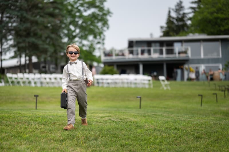 Cute Kid at Keuka Brewing Co in Keuka, NY | Finger Lakes Wedding Photography