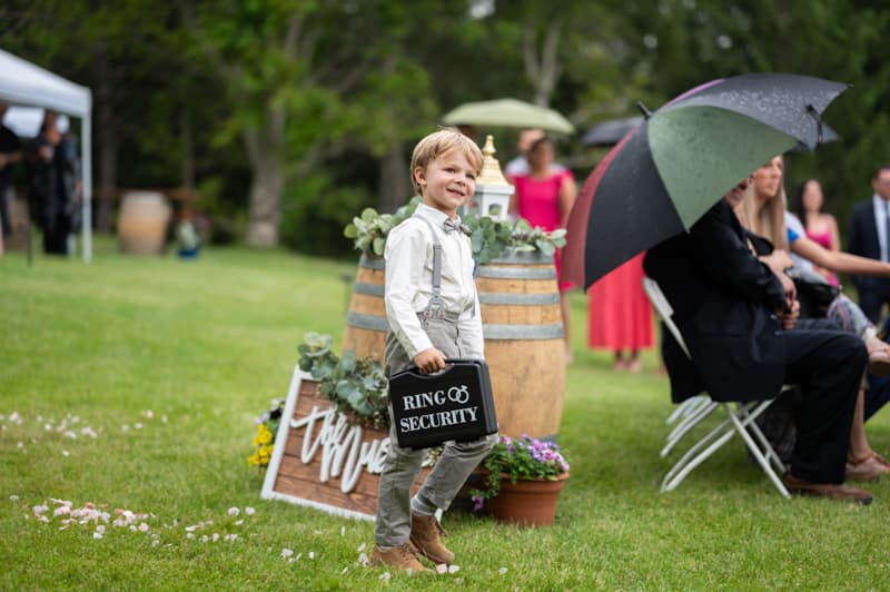 Cute Kid at Keuka Brewing Co in Keuka, NY | Finger Lakes Wedding Photography