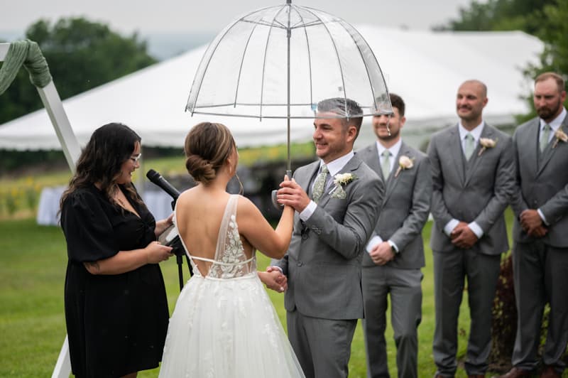 Ceremony at Keuka Brewing Co in Keuka, NY | Finger Lakes Wedding Photography