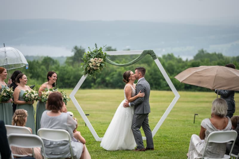 Ceremony at Keuka Brewing Co in Keuka, NY | Finger Lakes Wedding Photography