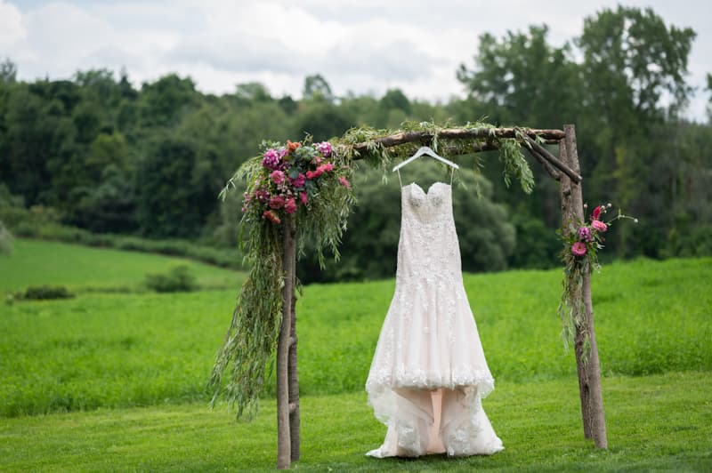 Wedding Dress at Fig Hollow in Palmyra, NY | Rochester Wedding Photography