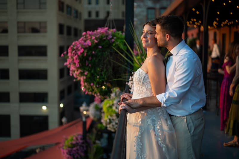 Couple at Pearl Street in Buffalo, NY | Buffalo Wedding Photography