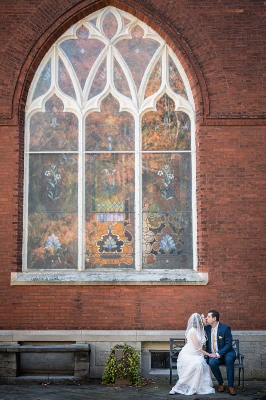 Couple at Westminster Chapel in Mendon, NY | Rochester Wedding Photography