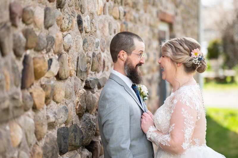 Couple at Cobblestone Museum in Albion, NY | Western New York Wedding Photography