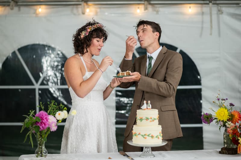 Cake Cutting in Tyrone, NY | Finger Lakes Wedding Photography