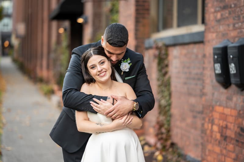 Couple at Jackrabbit Club in Rochester, NY | Rochester Wedding Photography