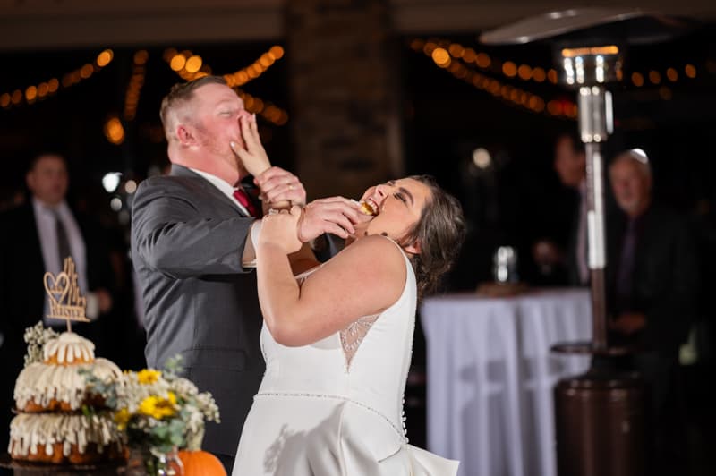 Cake Cutting at Ravenwood in Victor, NY | Rochester Wedding Photography